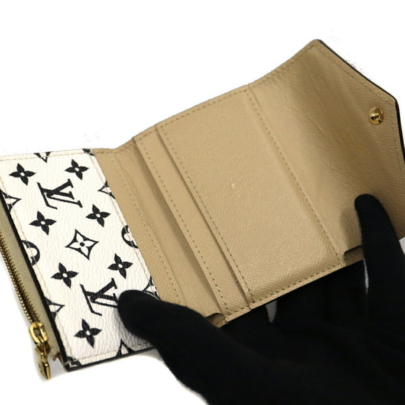 Louis Vuitton Zoe Portefeuille Wallet Green Beige - Picture 7 of 8